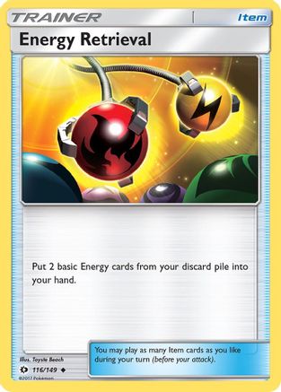 Energy Retrieval 116/149 - Sun & Moon Reverse Holofoil