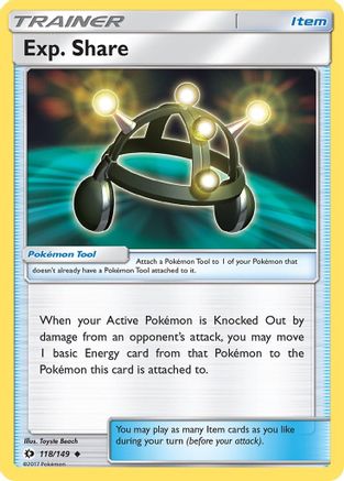 Exp. Share 118/149 - SM Base Set Reverse Holofoil