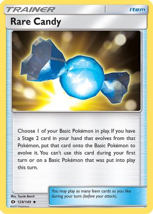 Rare Candy 129/149 - Sun & Moon Reverse Holofoil