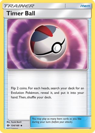 Timer Ball 134/149 - Sun & Moon Reverse Holofoil