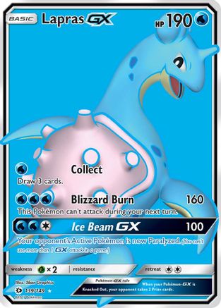 Lapras GX (Full Art) 139/149 - Sun & Moon Holofoil