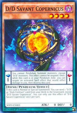 D/D Savant Copernicus (SDPD-EN003) - Structure Deck: Pendulum Domination 1st Edition