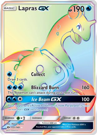 Lapras-GX 151/149 - Sun & Moon Holofoil