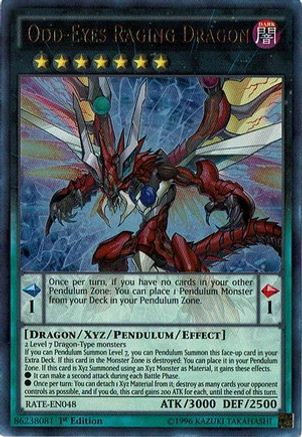 Odd-Eyes Raging Dragon (RATE-EN048) - Raging Tempest 1st Edition