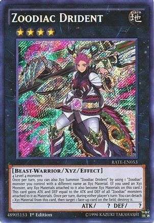 Zoodiac Drident (RATE-EN053) - Raging Tempest 1st Edition