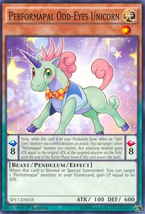 Performapal Odd-Eyes Unicorn (SP17-EN033) - Star Pack - Battle Royal 1st Edition