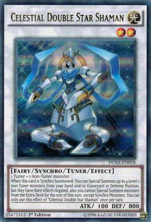 Celestial Double Star Shaman (DUSA-EN018) - Duelist Saga 1st Edition
