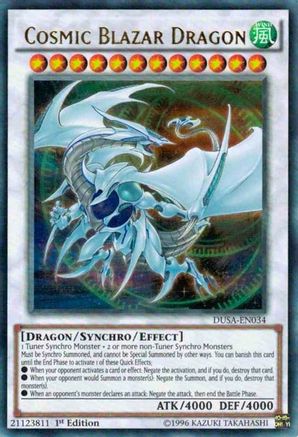 Cosmic Blazar Dragon (DUSA-EN034) - Duelist Saga 1st Edition