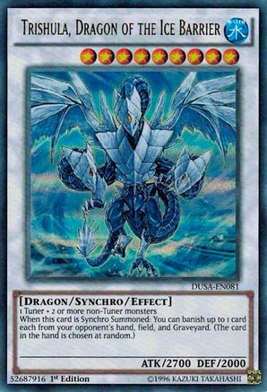 Trishula, Dragon of the Ice Barrier (DUSA-EN081) - Duelist Saga 1st Edition