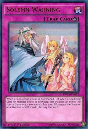 Solemn Warning (DUSA-EN085) - Duelist Saga 1st Edition