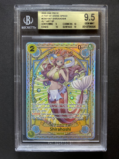 ONE PIECE Shirahoshi Alt Art SP A Fist of Divine Speed EB01-057 BGS 9.5