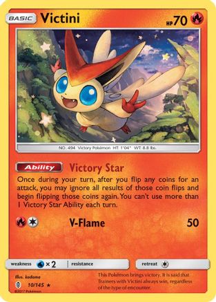 Victini 10/145 - Guardians Rising Reverse Holofoil