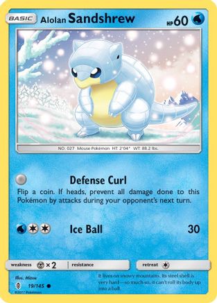 Alolan Sandshrew 19/145 - SM  Guardians Rising Reverse Holofoil