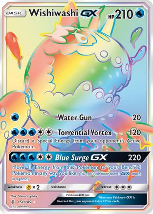 Wishiwashi-GX 151/145 - Guardians Rising Holofoil