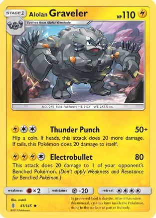 Alolan Graveler 41/145 - Guardians Rising