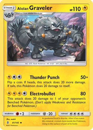 Alolan Graveler - 41/145 - SM  Guardians Rising