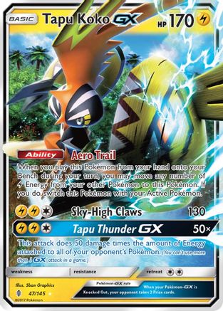Tapu Koko GX 47/145 - SM  Guardians Rising Holofoil