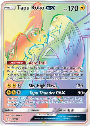 Tapu Koko-GX 153/145 - Guardians Rising Holofoil