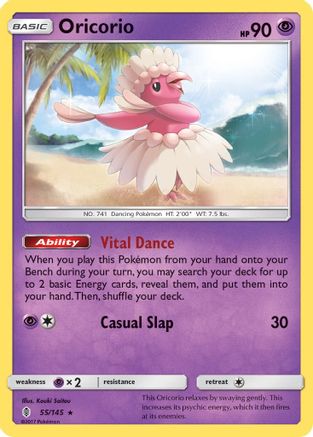 Oricorio 55/145 - Guardians Rising Reverse Holofoil