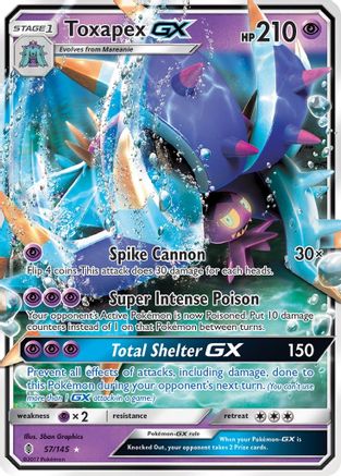 Toxapex-GX 57/145 - Guardians Rising Holofoil