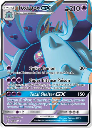 Toxapex-GX 136/145 - Guardians Rising Holofoil