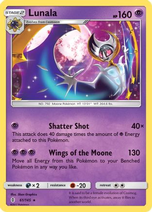 Lunala 61/145 - Guardians Rising Reverse Holofoil