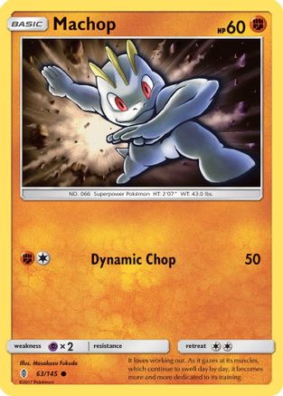 Machop 63/145 - Guardians Rising Reverse Holofoil