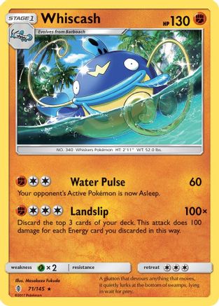 Whiscash 71/145 - Guardians Rising Reverse Holofoil