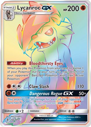 Lycanroc-GX 156/145 - Guardians Rising Holofoil