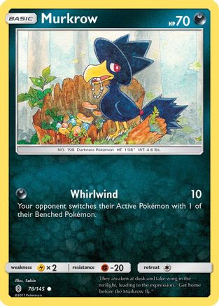 Murkrow 78/145 - SM  Guardians Rising Reverse Holofoil