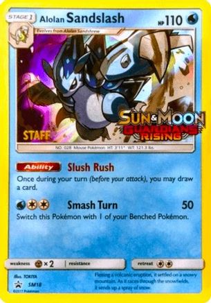 Alolan Sandslash (Prerelease) [Staff] - SM18 - SM Promos Holofoil