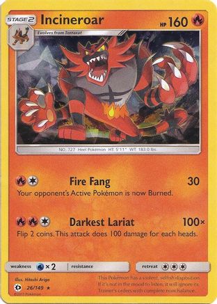 Incineroar - 026/149 (Cracked Ice Holo) 26 - Deck Exclusives Holofoil