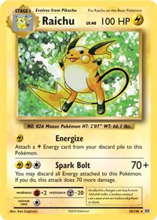 Raichu - 36/108 (XY Evolutions) 36 - Deck Exclusives