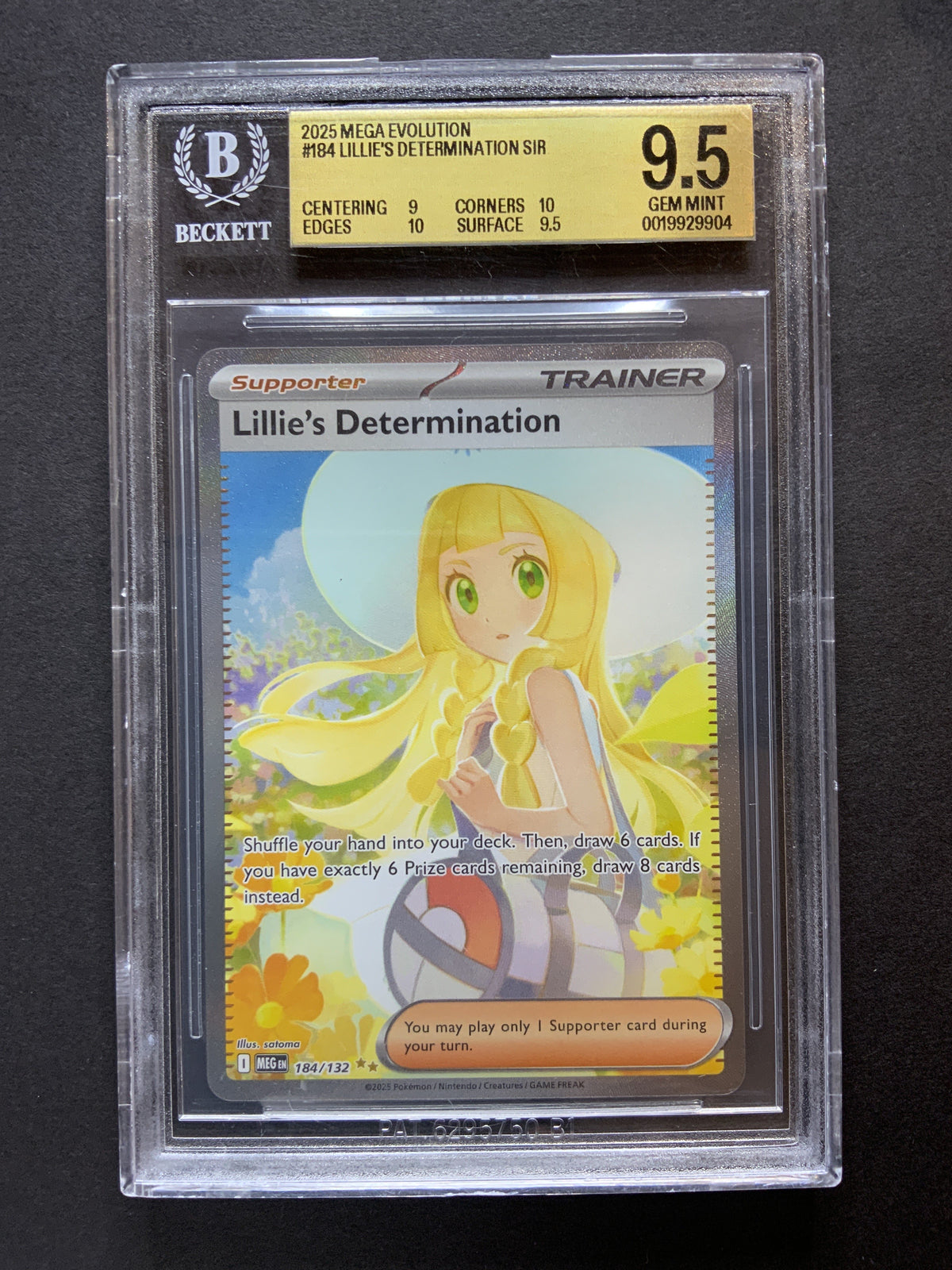 POKEMON Lillie's Determination Mega Evolution MEG 184/132 BGS 9.5 (c)
