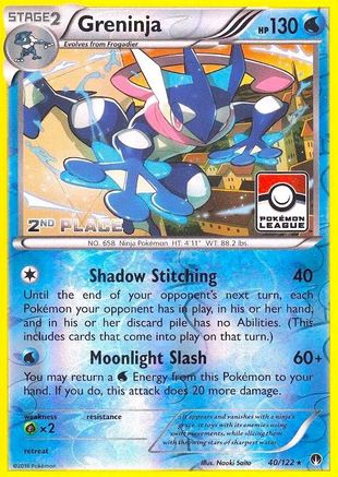 Greninja - 40/122 (League) [2nd Place] 40 - League & Championship Cards Reverse Holofoil