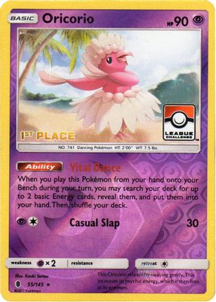 Oricorio - 55/145 (League Challenge) [1st Place] 55 - League & Championship Cards Reverse Holofoil