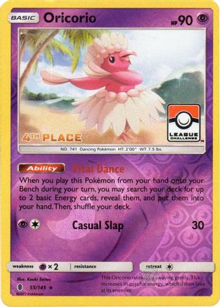 Oricorio - 55/145 (League Challenge) [4th Place] 55 - League & Championship Cards Reverse Holofoil