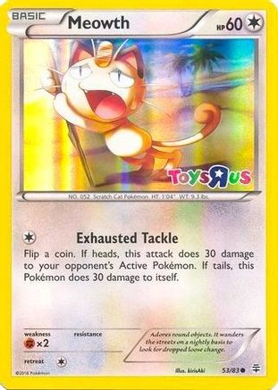 Meowth - 53/83 (Toys R Us Promo) 53 - Miscellaneous Cards & Products Holofoil