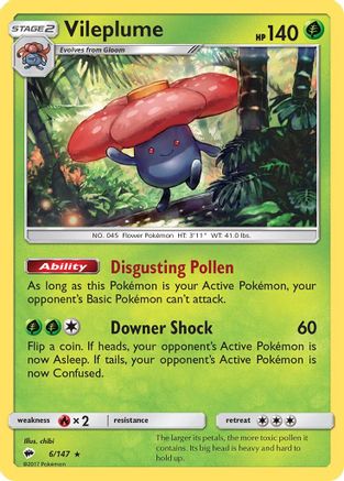 Vileplume 6/147 - Burning Shadows Reverse Holofoil