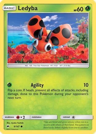 Ledyba 9/147 - SM  Burning Shadows Reverse Holofoil