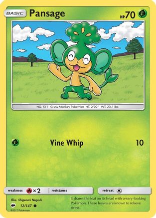 Pansage 12/147 - SM  Burning Shadows