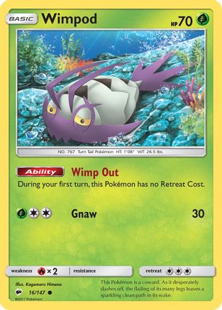 Wimpod 16/147 - SM  Burning Shadows Reverse Holofoil