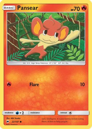 Pansear 22/147 - SM  Burning Shadows Reverse Holofoil