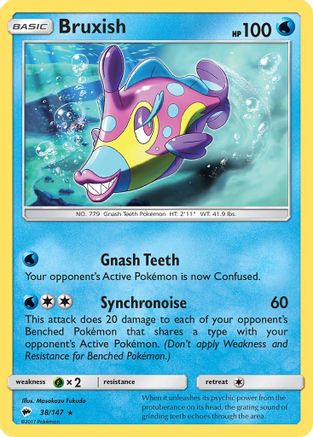 Bruxish 38/147 - SM  Burning Shadows Reverse Holofoil