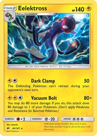 Eelektross 46/147 - Burning Shadows Reverse Holofoil