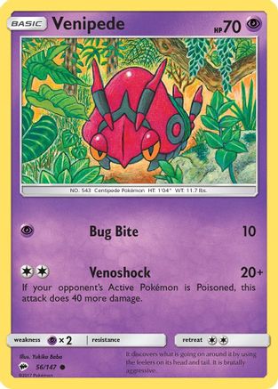 Venipede 56/147 - SM  Burning Shadows