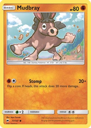 Mudbray 77/147 - SM  Burning Shadows Reverse Holofoil