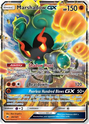 Marshadow GX 80/147 - SM  Burning Shadows Holofoil