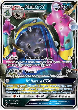 Alolan Muk-GX 84/147 - Burning Shadows Holofoil