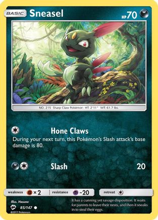 Sneasel 85/147 - Burning Shadows Reverse Holofoil